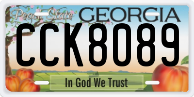 GA license plate CCK8089