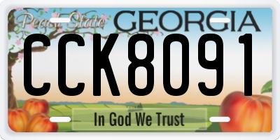 GA license plate CCK8091