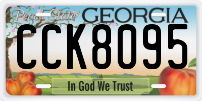 GA license plate CCK8095