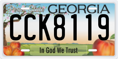 GA license plate CCK8119