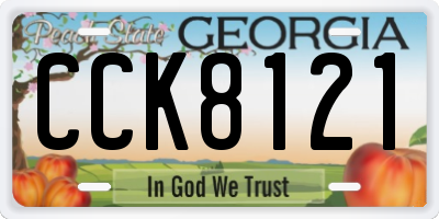 GA license plate CCK8121