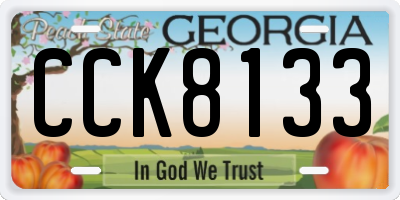 GA license plate CCK8133