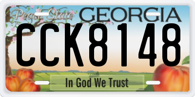 GA license plate CCK8148