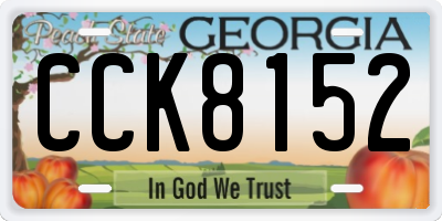 GA license plate CCK8152
