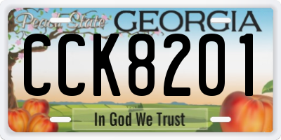 GA license plate CCK8201