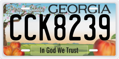 GA license plate CCK8239