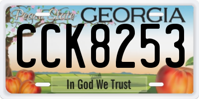 GA license plate CCK8253