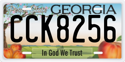 GA license plate CCK8256