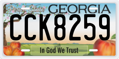 GA license plate CCK8259