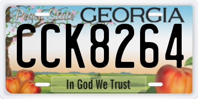 GA license plate CCK8264