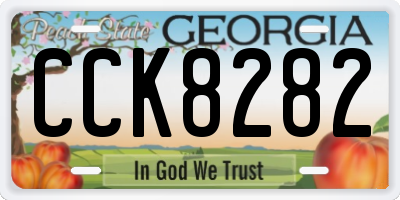 GA license plate CCK8282