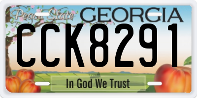 GA license plate CCK8291