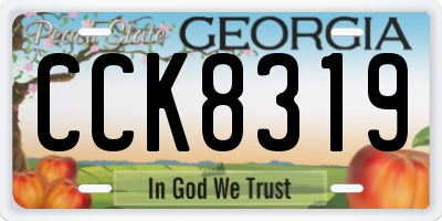 GA license plate CCK8319