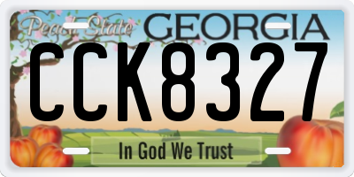 GA license plate CCK8327