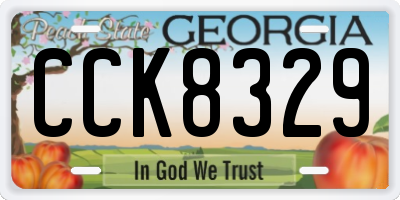 GA license plate CCK8329