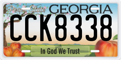 GA license plate CCK8338