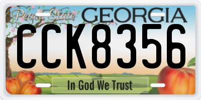 GA license plate CCK8356