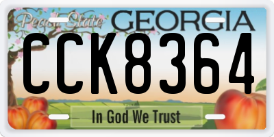 GA license plate CCK8364