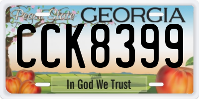 GA license plate CCK8399