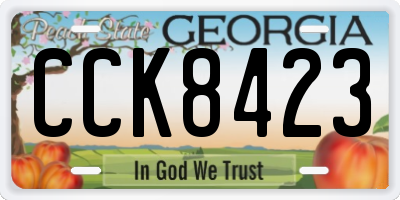 GA license plate CCK8423