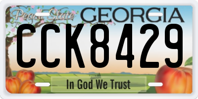 GA license plate CCK8429