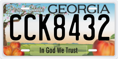 GA license plate CCK8432