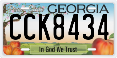 GA license plate CCK8434