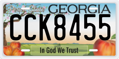 GA license plate CCK8455
