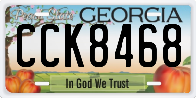 GA license plate CCK8468