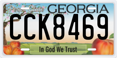 GA license plate CCK8469