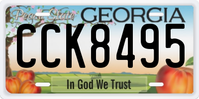 GA license plate CCK8495