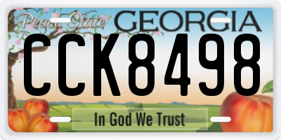 GA license plate CCK8498