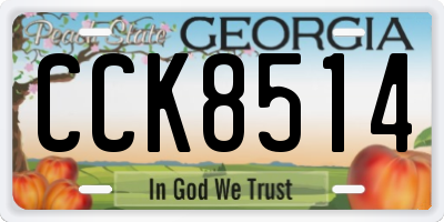 GA license plate CCK8514