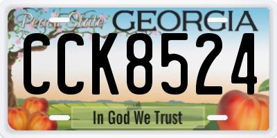 GA license plate CCK8524