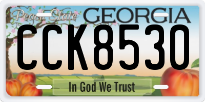 GA license plate CCK8530
