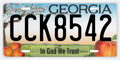 GA license plate CCK8542