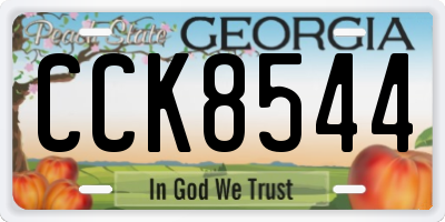 GA license plate CCK8544
