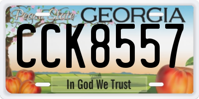 GA license plate CCK8557