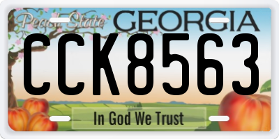 GA license plate CCK8563