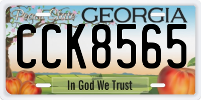 GA license plate CCK8565