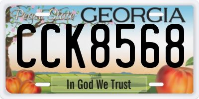 GA license plate CCK8568