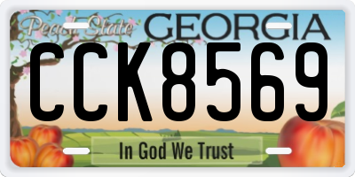 GA license plate CCK8569