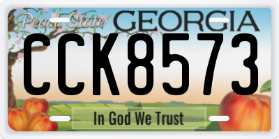 GA license plate CCK8573