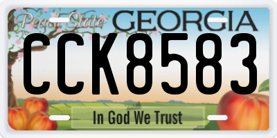 GA license plate CCK8583