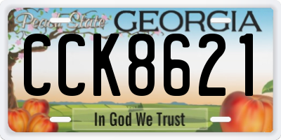 GA license plate CCK8621