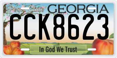 GA license plate CCK8623