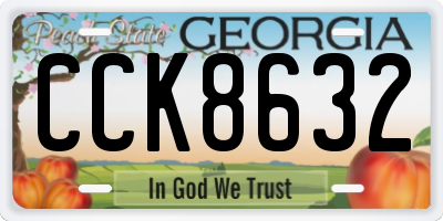 GA license plate CCK8632