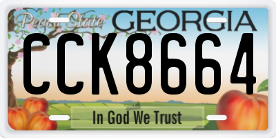 GA license plate CCK8664