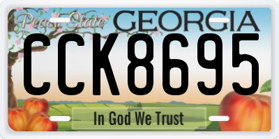 GA license plate CCK8695