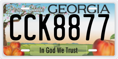 GA license plate CCK8877